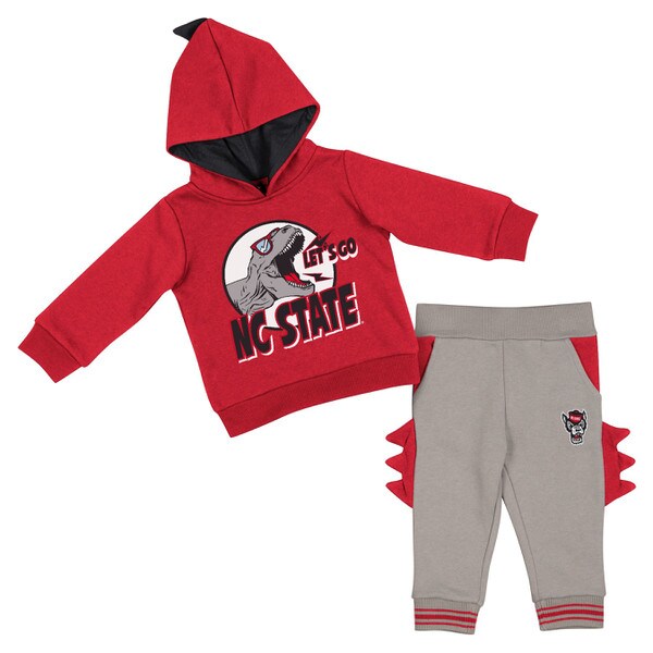 Red/Gray Infant Dino Hoodie/Sweatpa